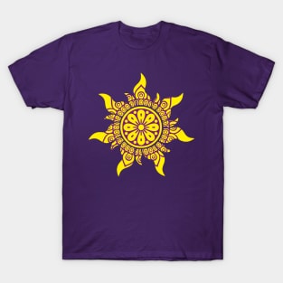Tangled Sun Mandala Pattern T-Shirt